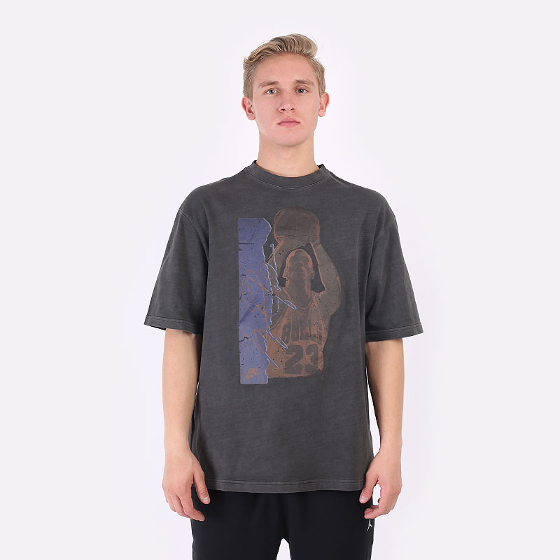 мужская серая футболка Jordan Flight Heritage 85 Tee DA9891-010 - цена, описание, фото 3